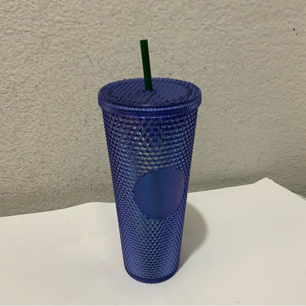 Disney Parks Disneyland Starbucks Studded Tumbler 2021 Blue Purple Iridescent